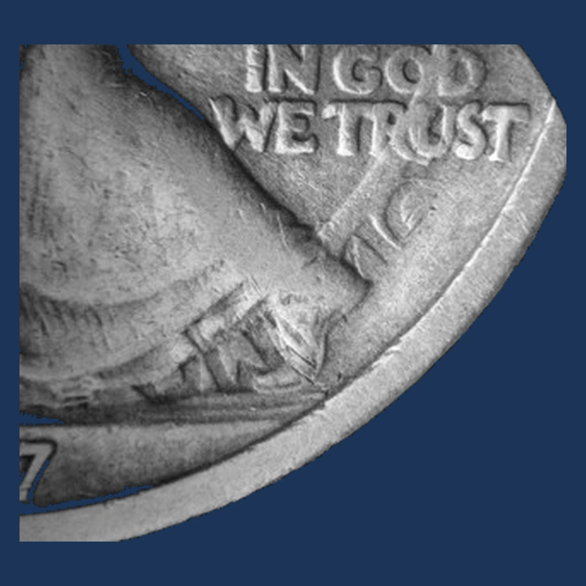 1917 Walking Liberty Half Dollar: Die Clash