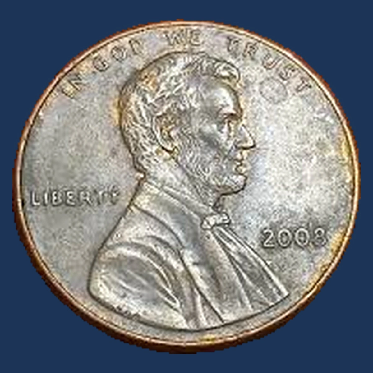 2008 Lincoln Penny: Die Crack / Die Chip