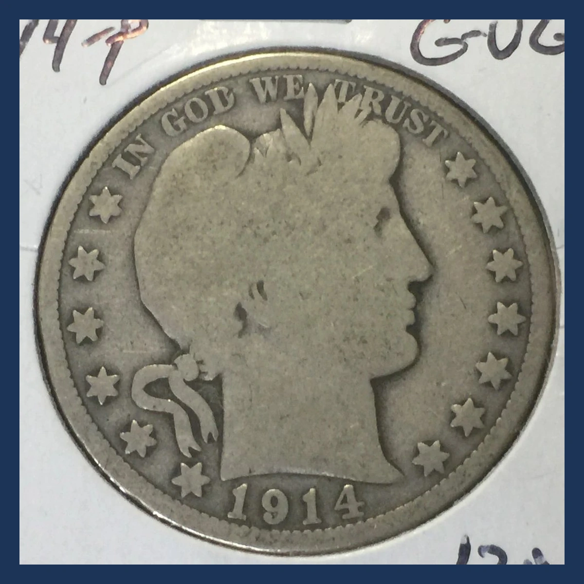 1914 Barber Half Dollar: Lamination