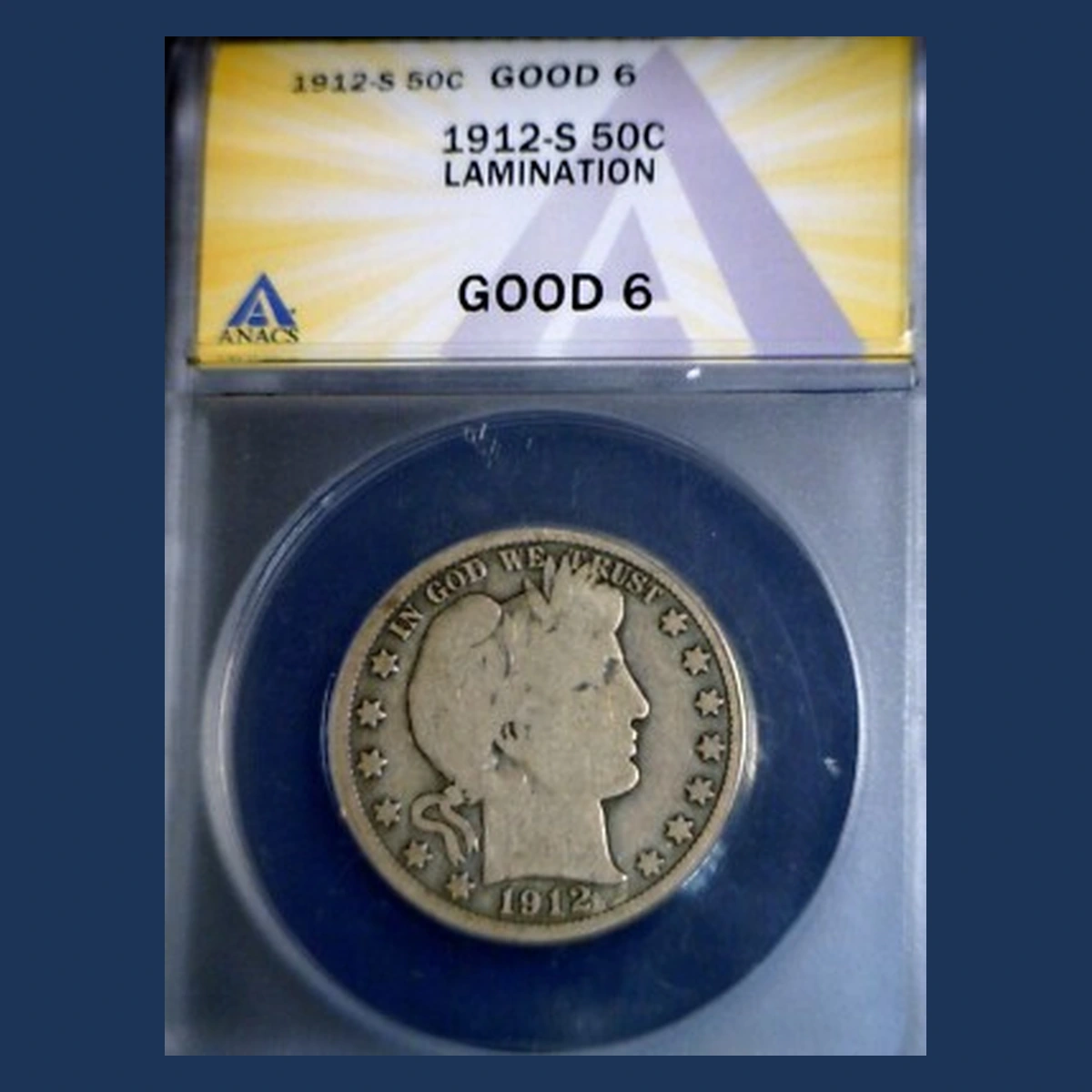 1912 Barber Half Dollar: Lamination