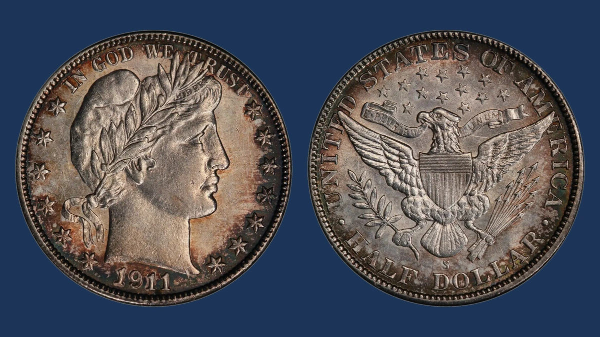 1911-S/S RPM FS-501 Barber Half Dollar