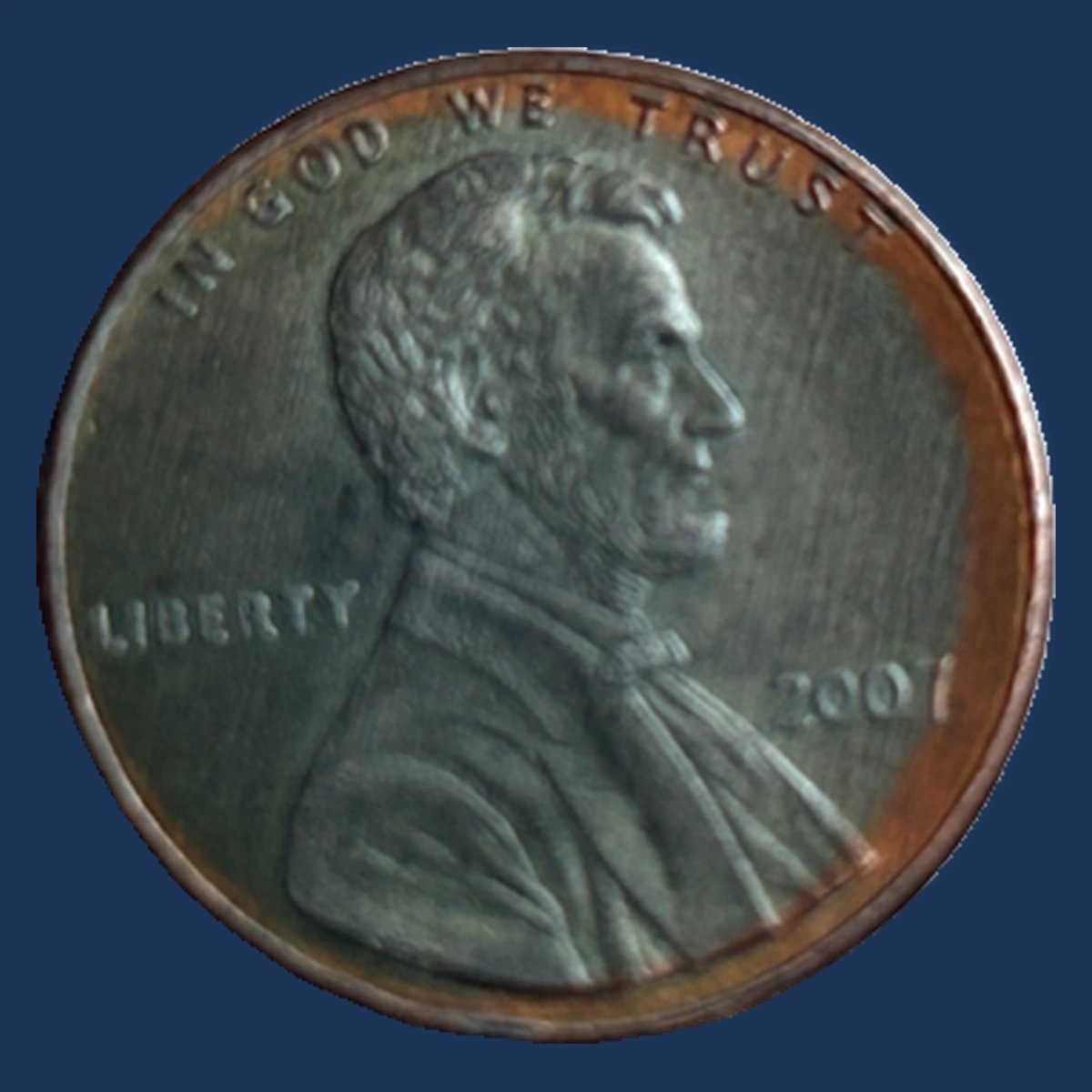 2007 Lincoln Penny: Unplated / Partly Unplated Planchet