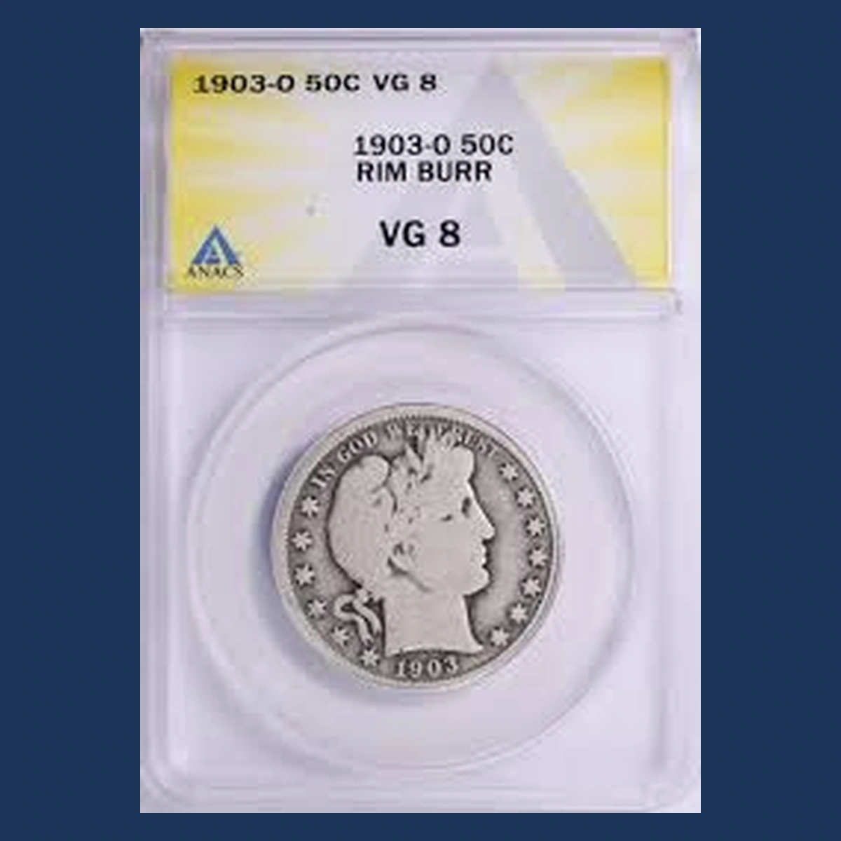 1903 Barber Half Dollar: Rim Burr