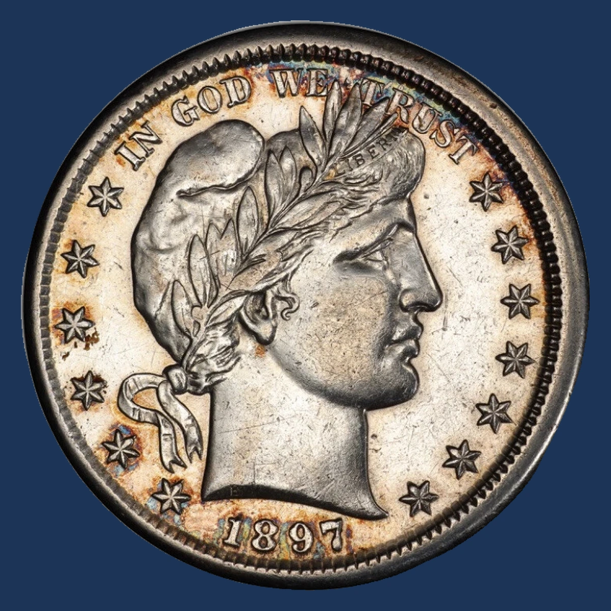 1897 Barber Half Dollar: Broadstrike
