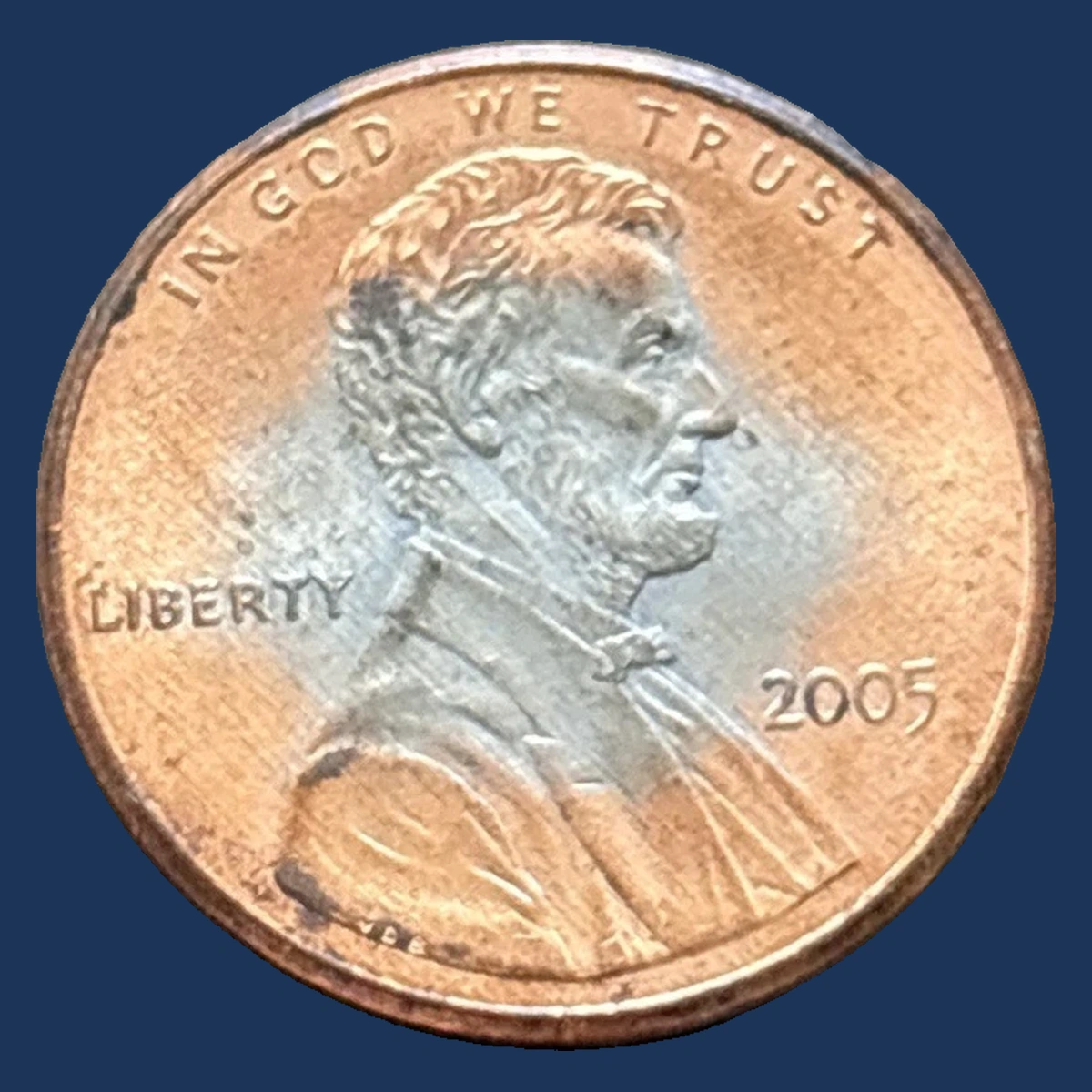 2005 Lincoln Penny: Unplated / Partly Unplated Planchet