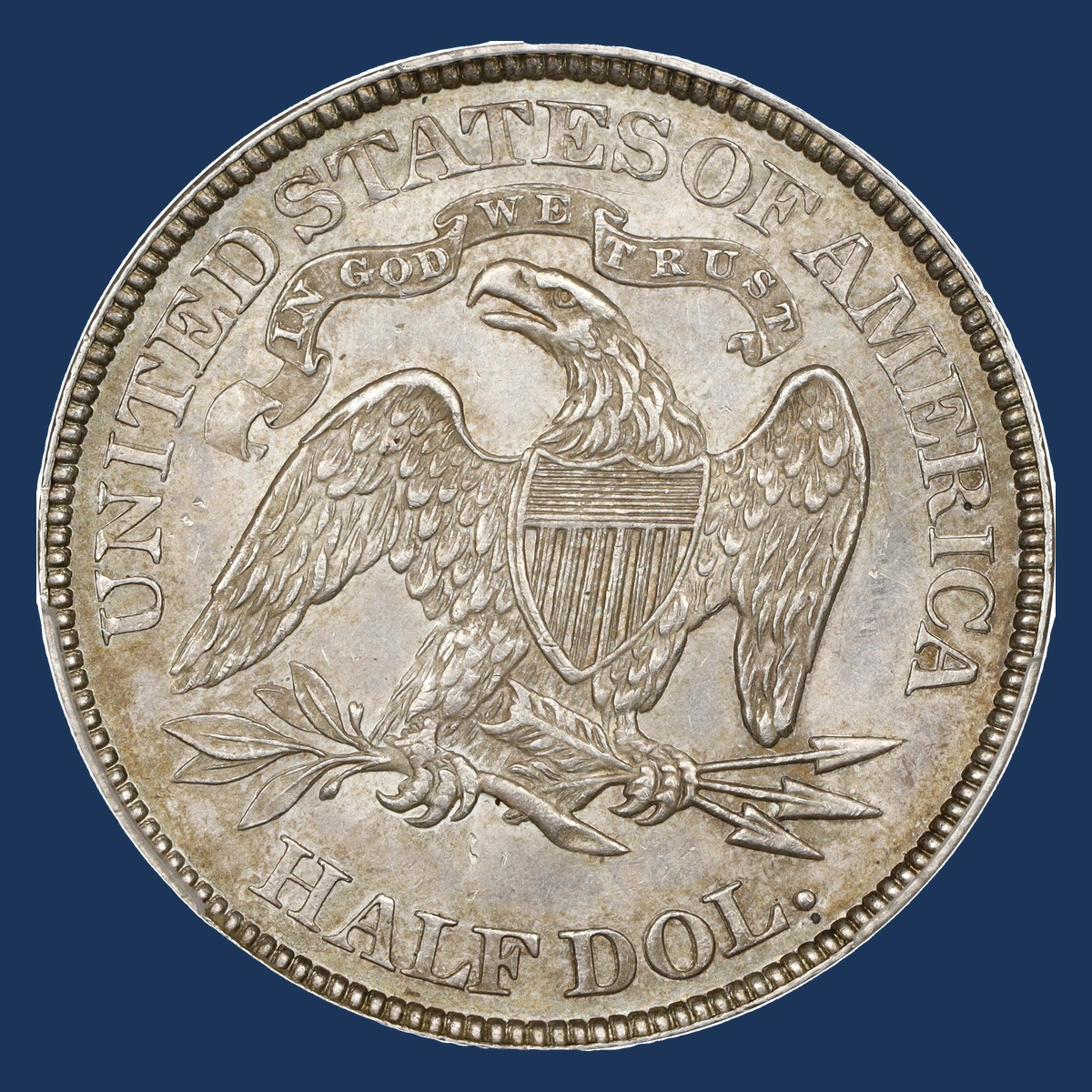 1876 Liberty Seated Half Dollar: Doubled Die Reverse