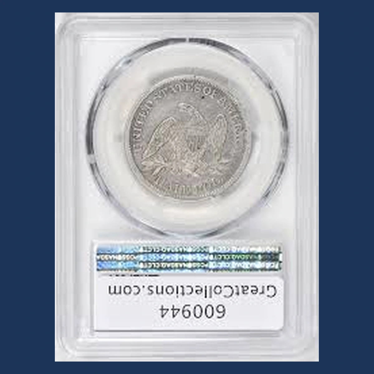 1861 Liberty Seated Half Dollar: Die Gouge / Named Raised-Line Variety