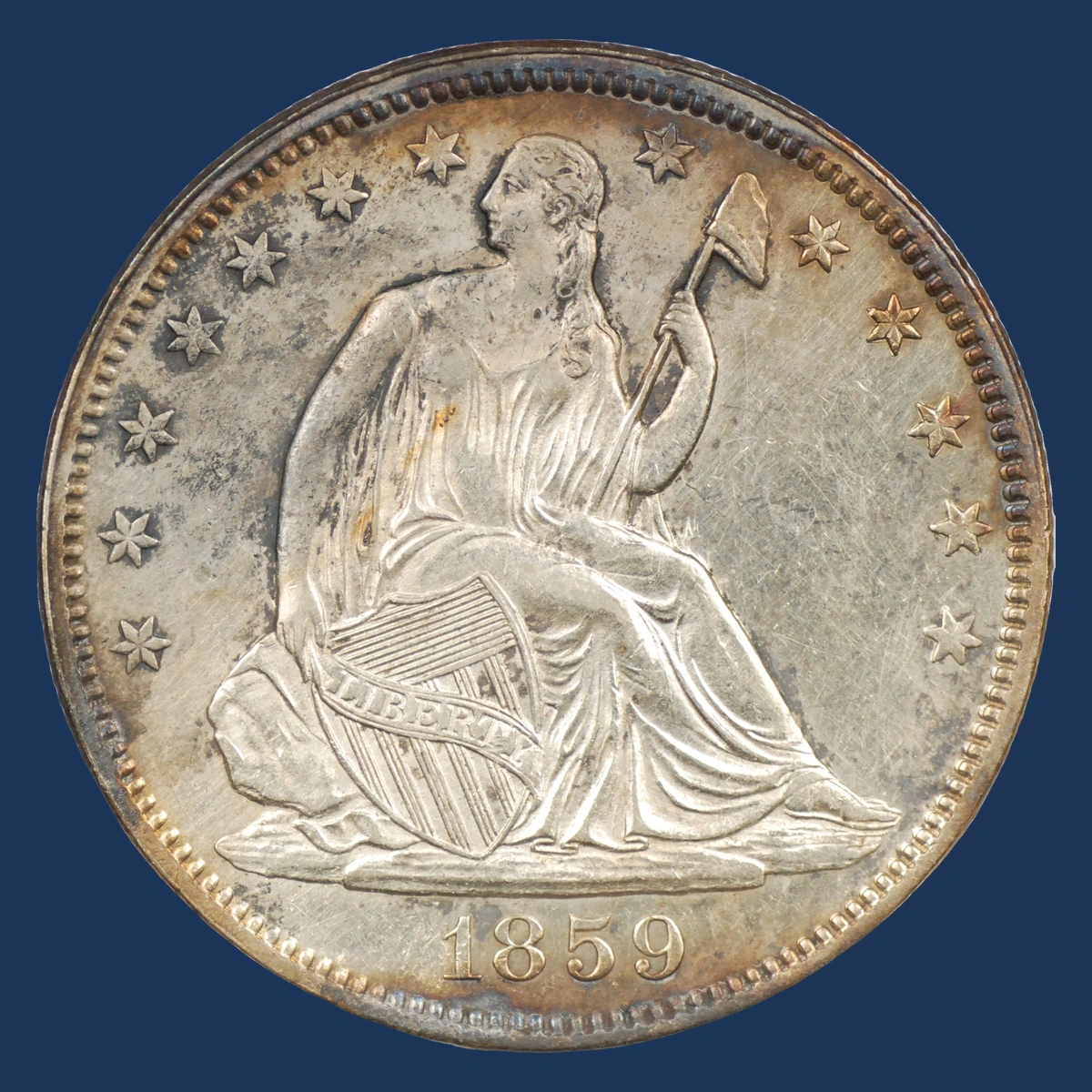 1859 Liberty Seated Half Dollar: Die Clash