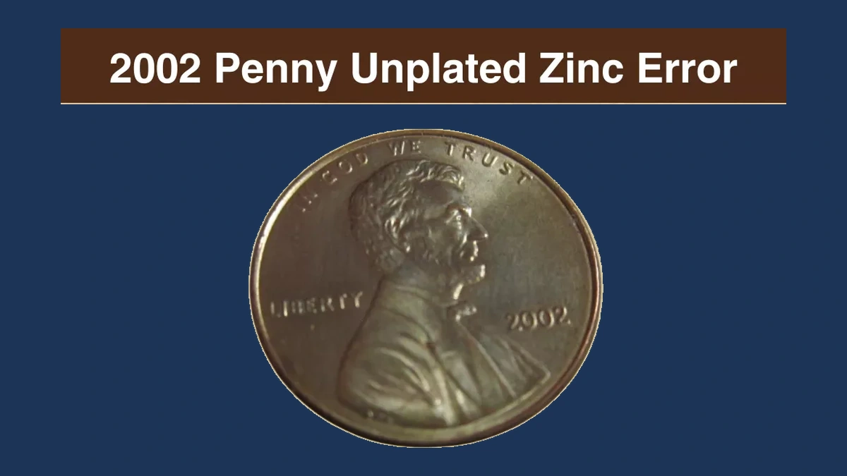 2002 Lincoln Penny: Unplated / Partly Unplated Planchet