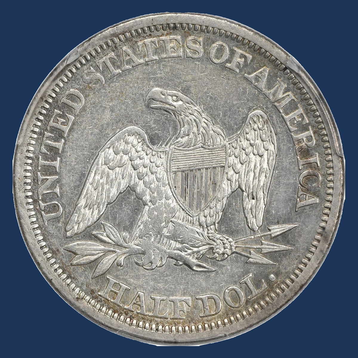 1842 Liberty Seated Half Dollar: Doubled Die Reverse