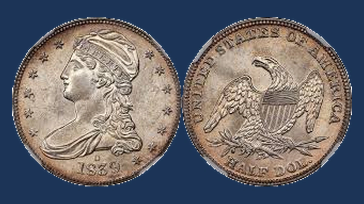1839 Capped Bust Half Dollar: Repunched Mintmark