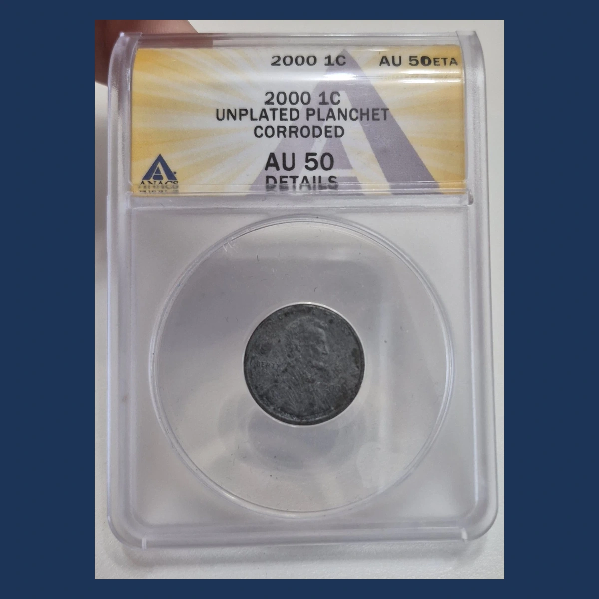 2000 Lincoln Penny: Unplated / Partly Unplated Planchet