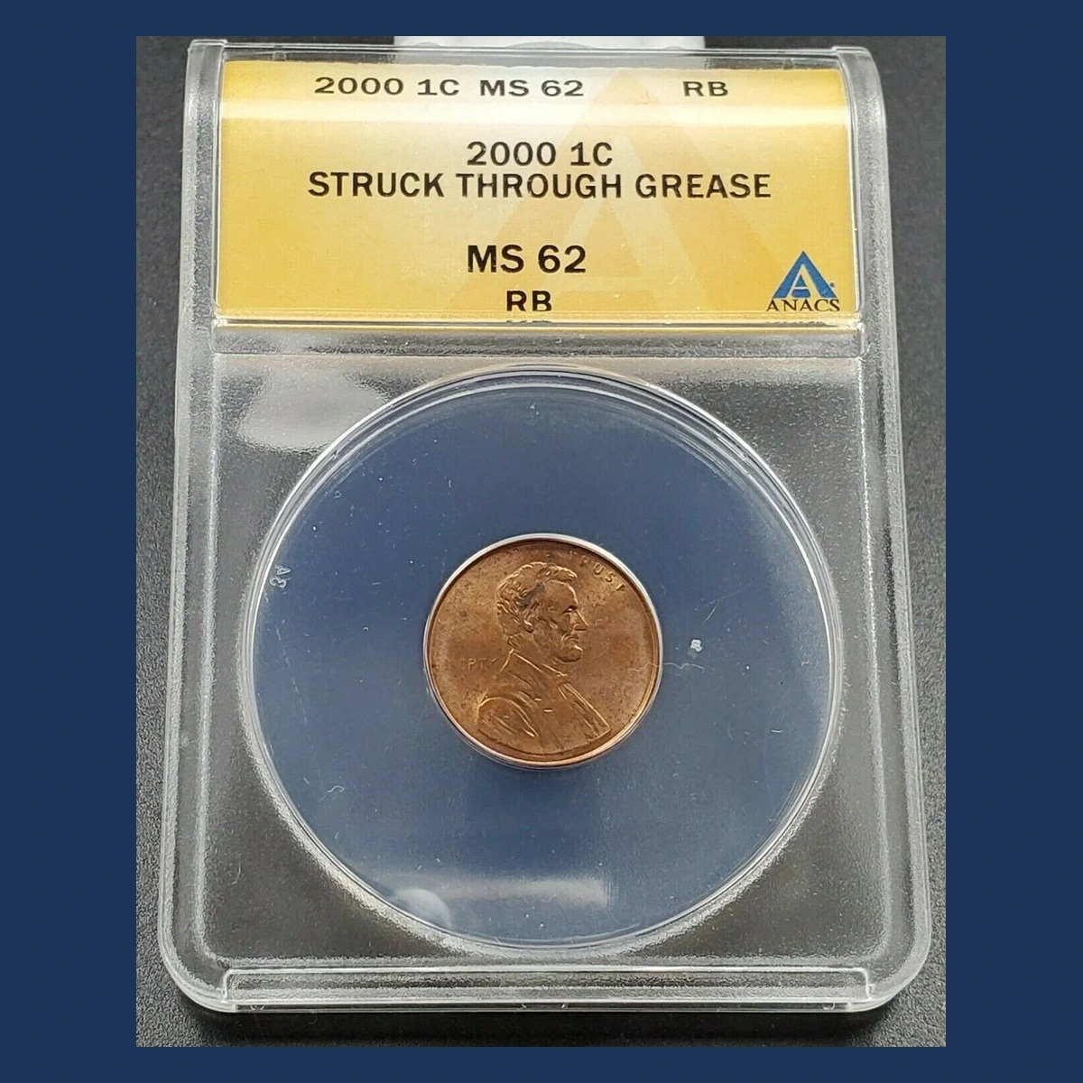 2000 Lincoln Penny: Struck-Through Error