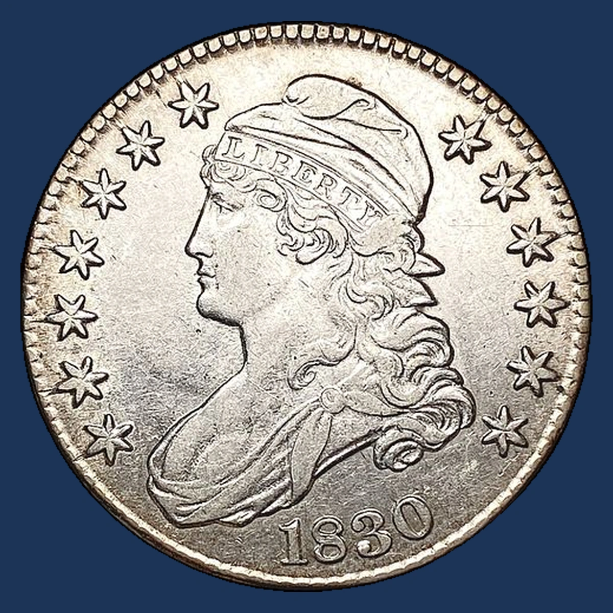 1830 Capped Bust Half Dollar: Rotated Dies