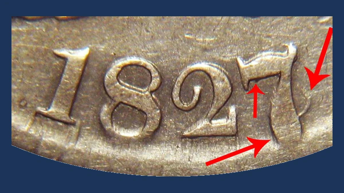 1827 Capped Bust Half Dollar: Overdate