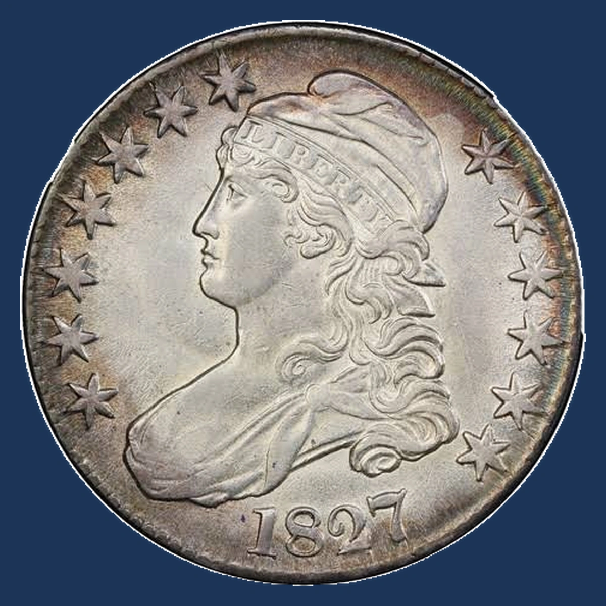 1827 Capped Bust Half Dollar: Die Clash
