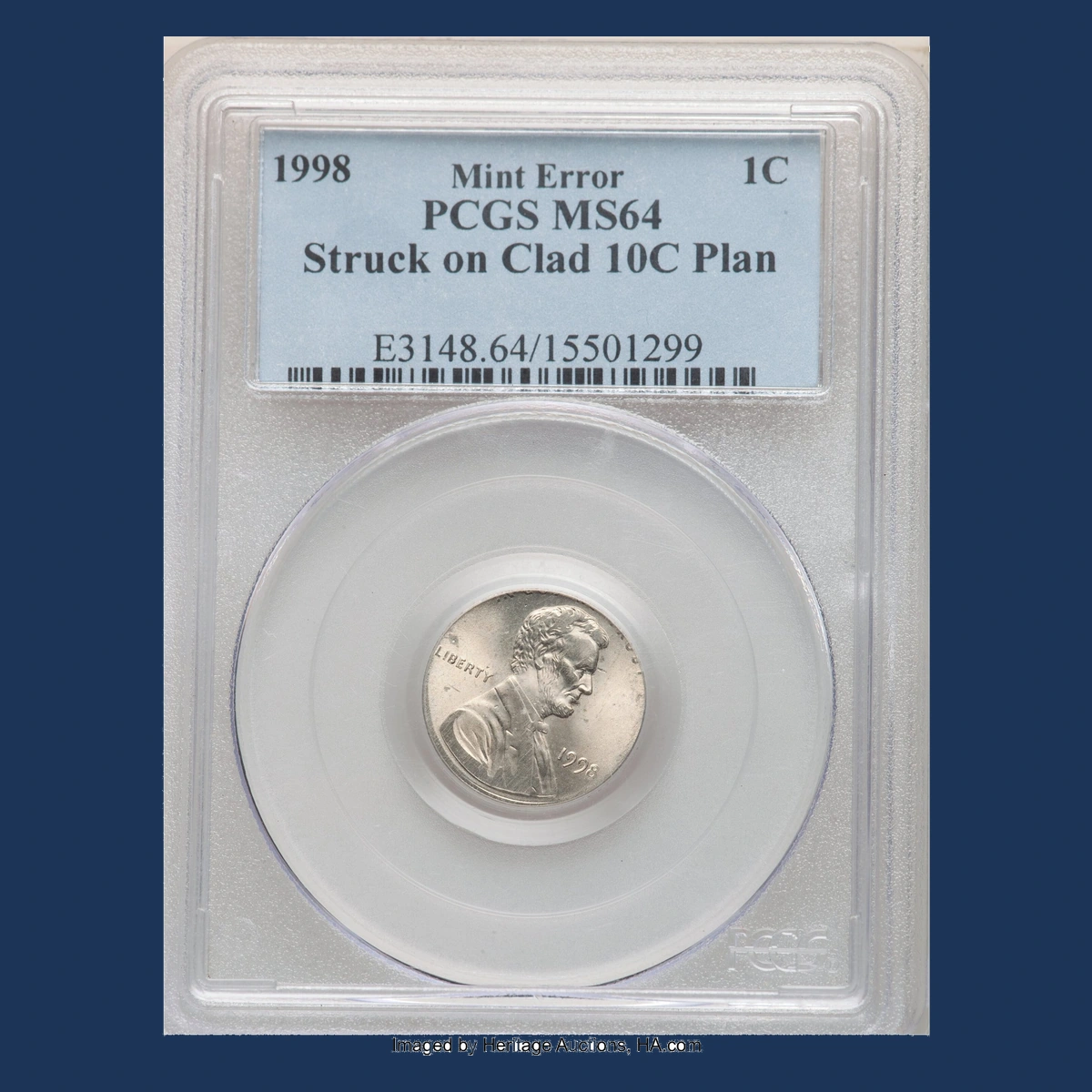 1998 Lincoln Penny: Wrong Planchet / Off-Metal Strike