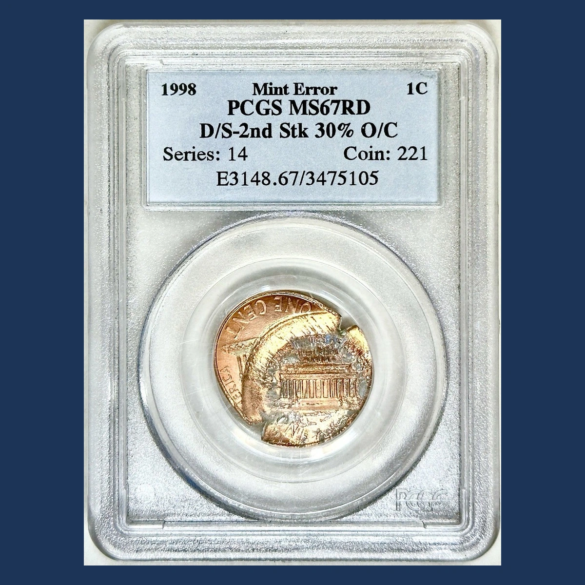 1998 Lincoln Cent (Modern): double strike