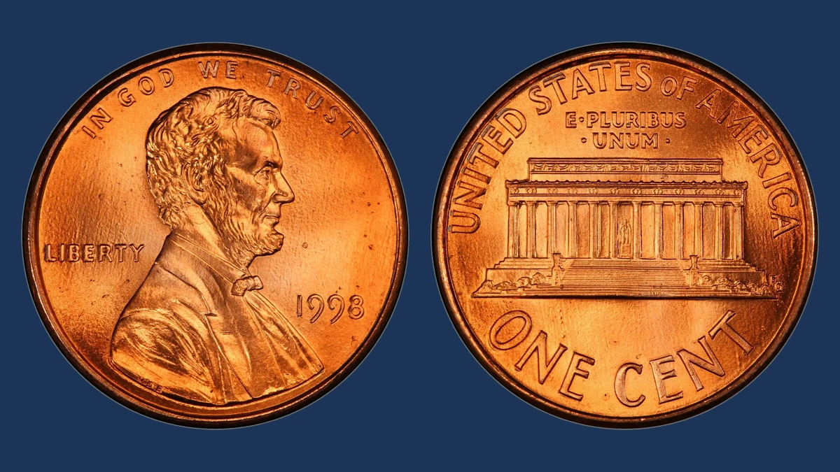 1998 Lincoln Penny: Wide AM circulation reverse