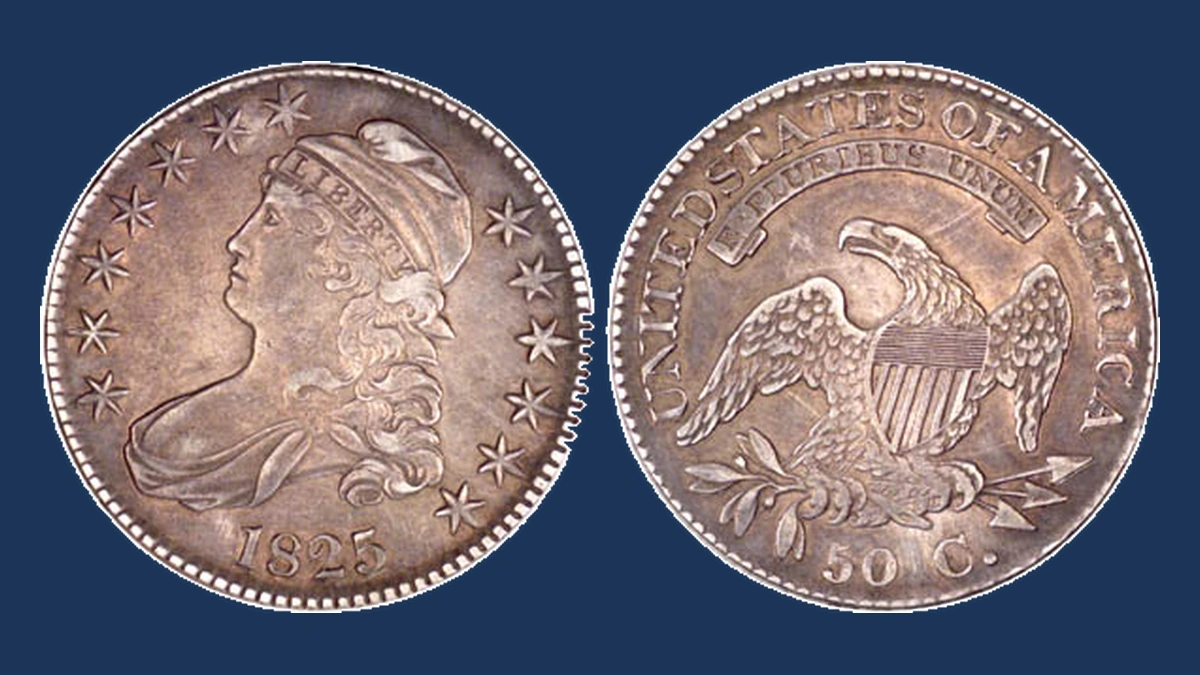1825 Capped Bust Half Dollar: Edge Letter Multiple