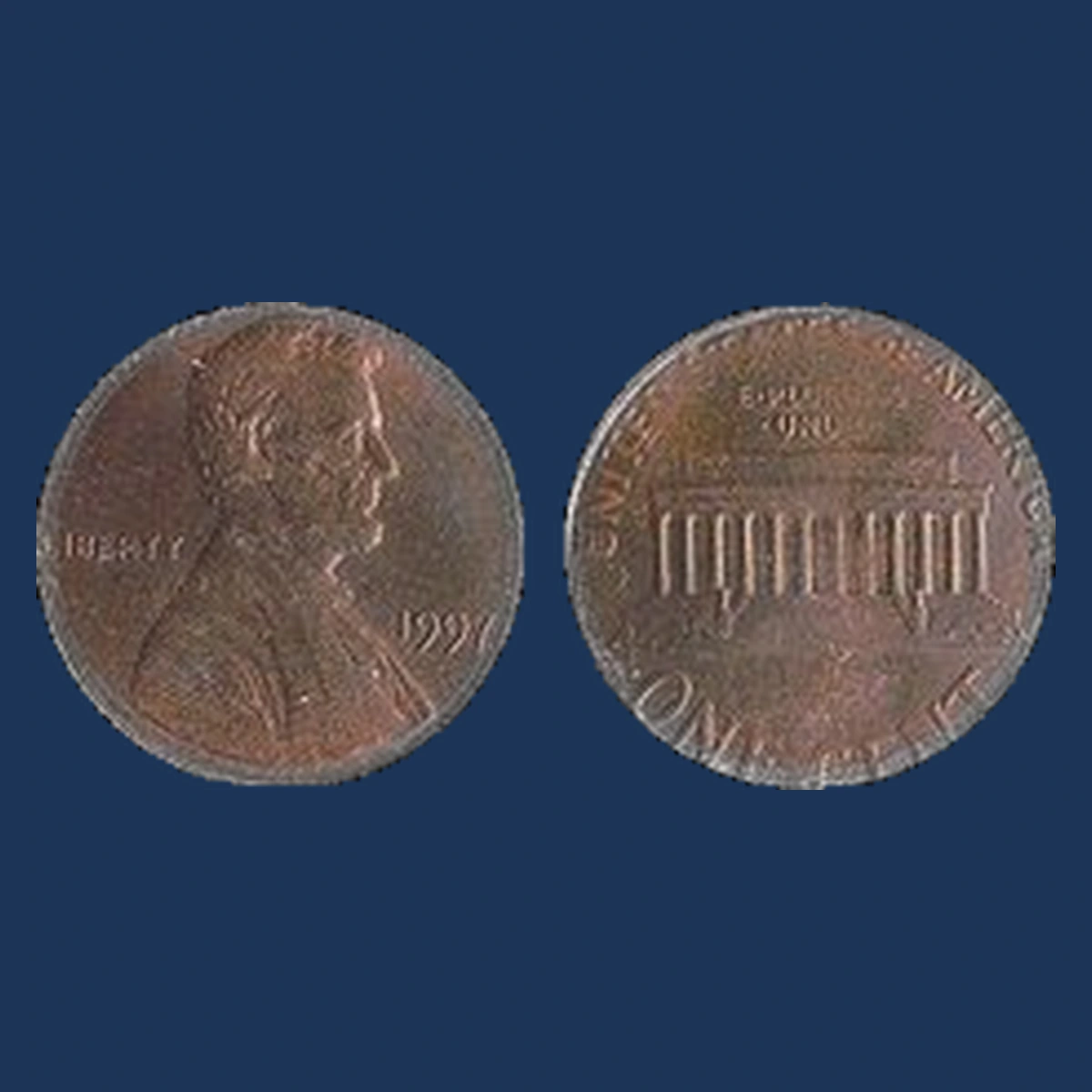 1997 Lincoln Penny: Unplated / Partly Unplated Planchet