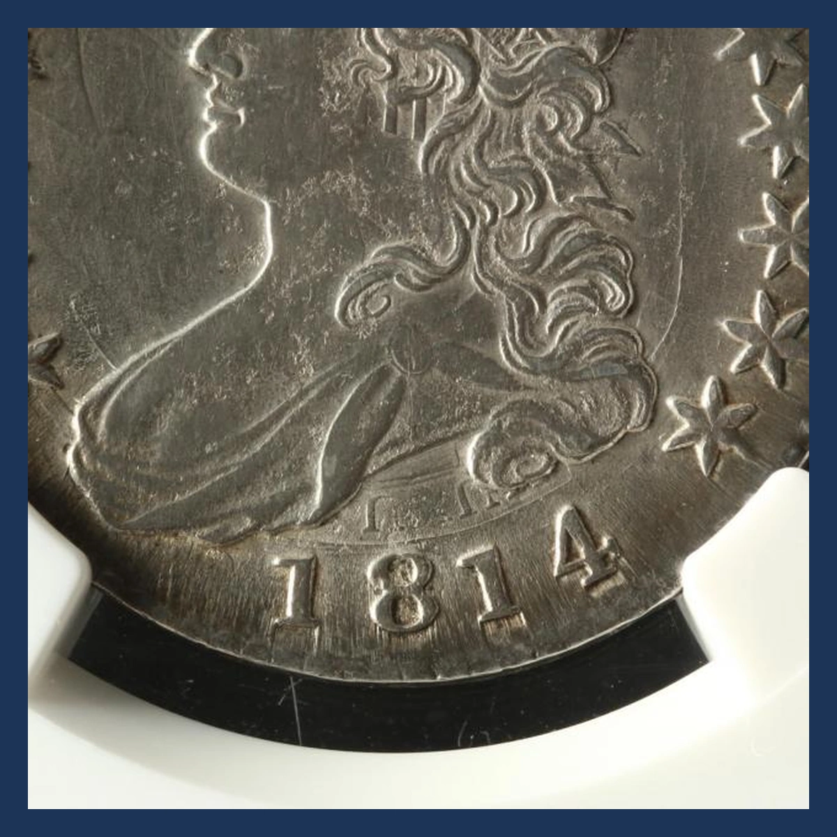 1814 Capped Bust Half Dollar: Clashed Dies