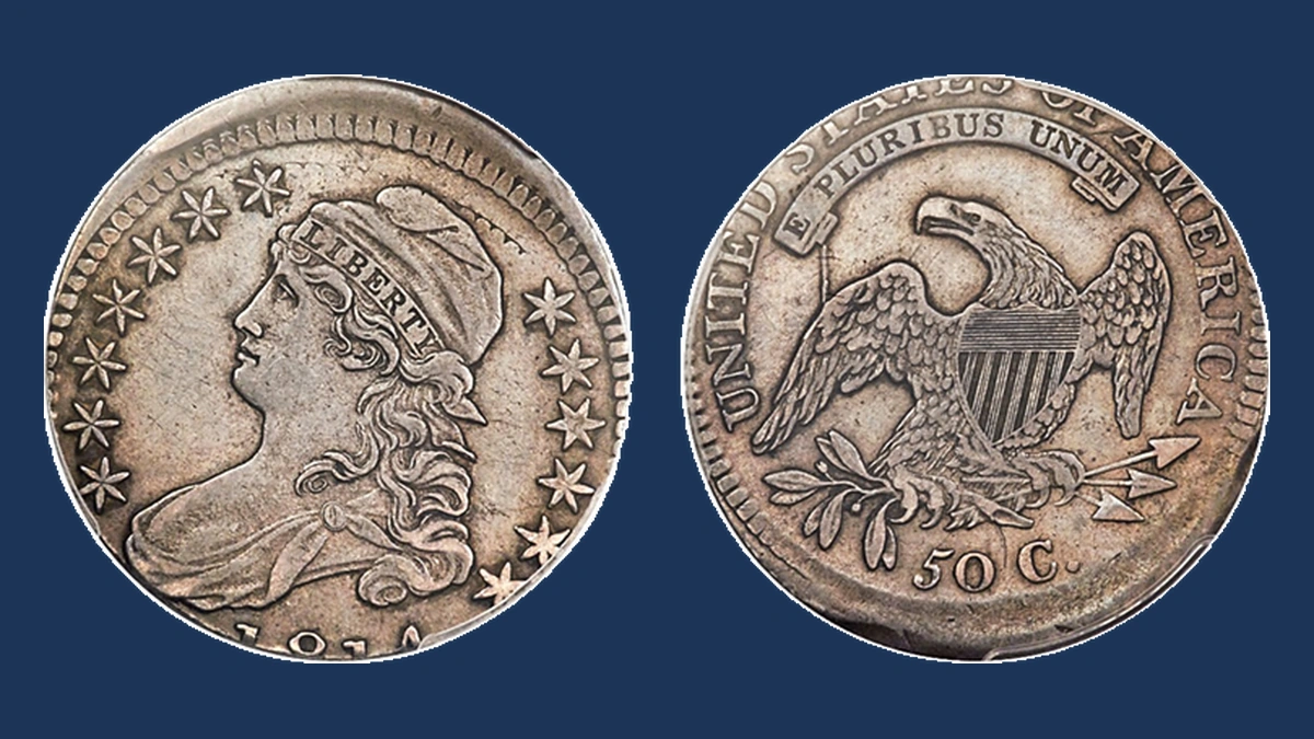 1814 Capped Bust Half Dollar: Off-Center Strike