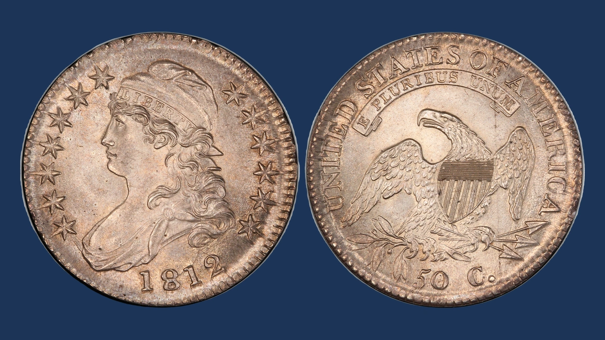 1812 Capped Bust Half Dollar: Die Crack / Die Chip