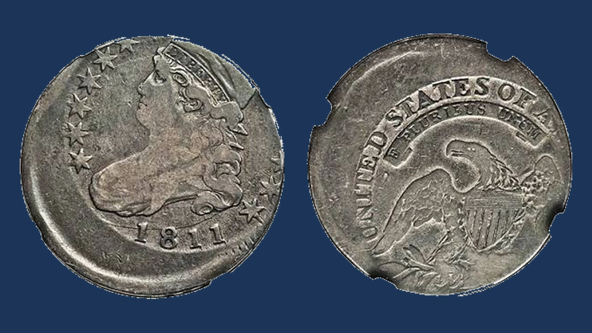 1811 Capped Bust Half Dollar: Off-Center Strike