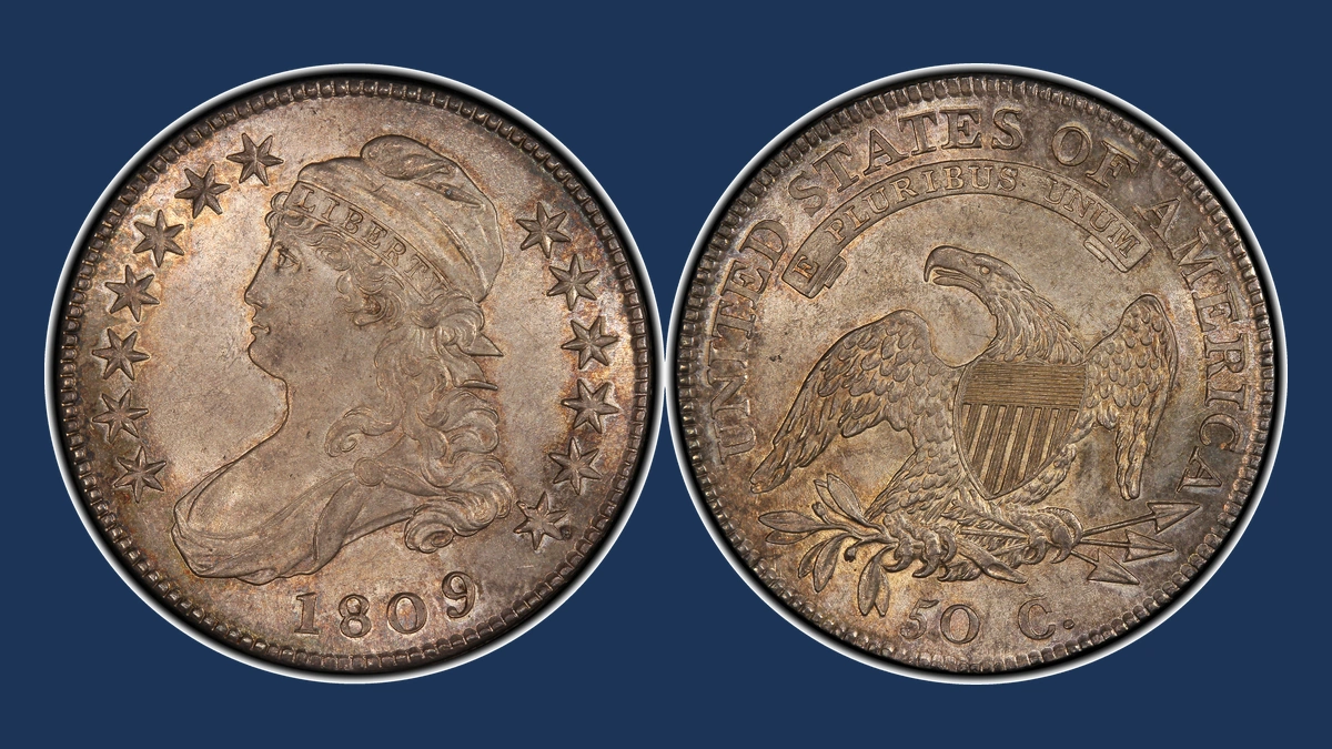 1809 Capped Bust Half Dollar: Clashed Dies