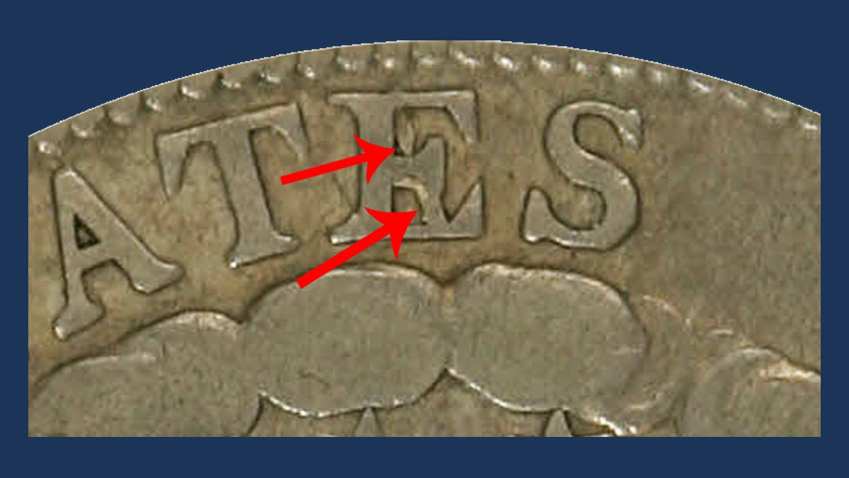 1806 Draped Bust Half Dollar: Repunched Design
