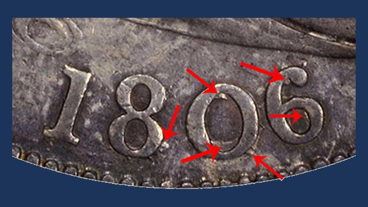 1806 Draped Bust Half Dollar: Overdate