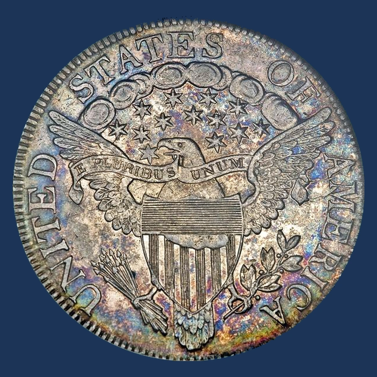 1806 Draped Bust Half Dollar: Die Break / Cud