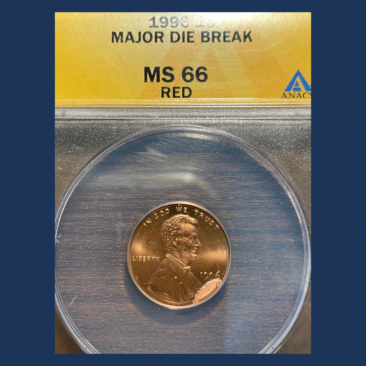 1996 Lincoln Penny: Major Die Break