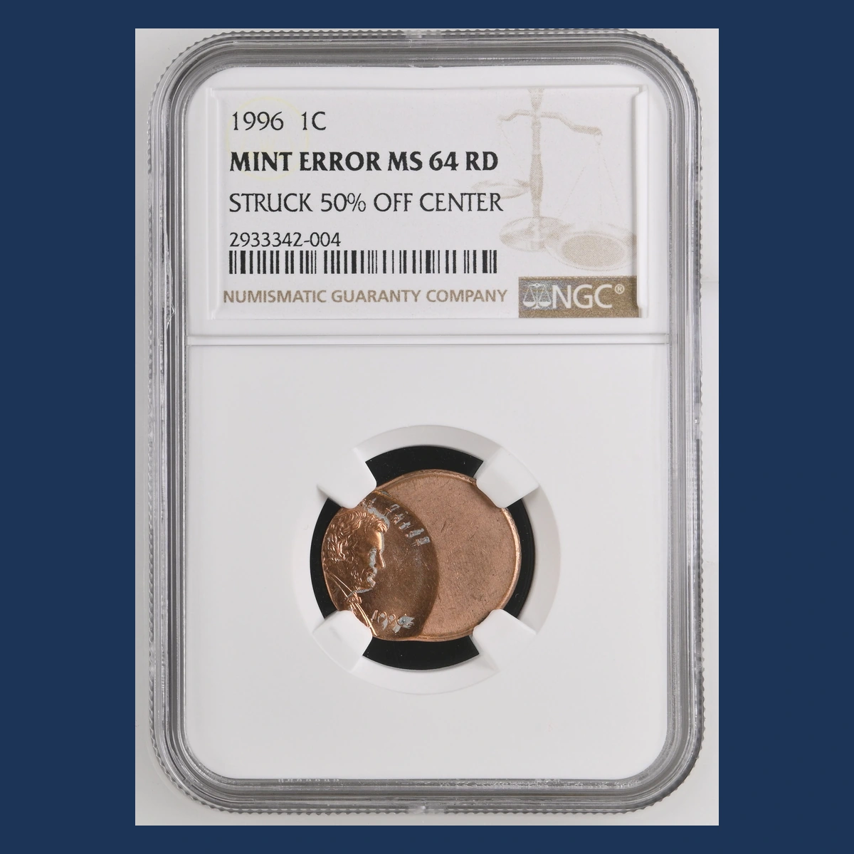 1996 Lincoln Penny: Off-Center Strike