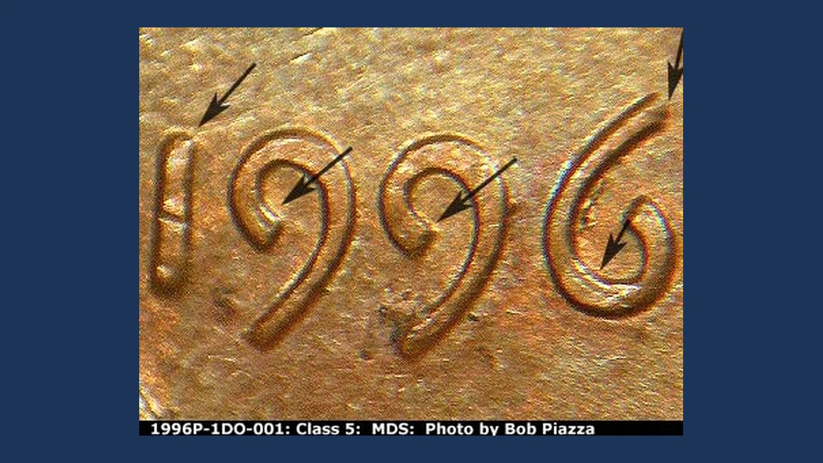 1996 Lincoln Penny: Doubled Die Obverse