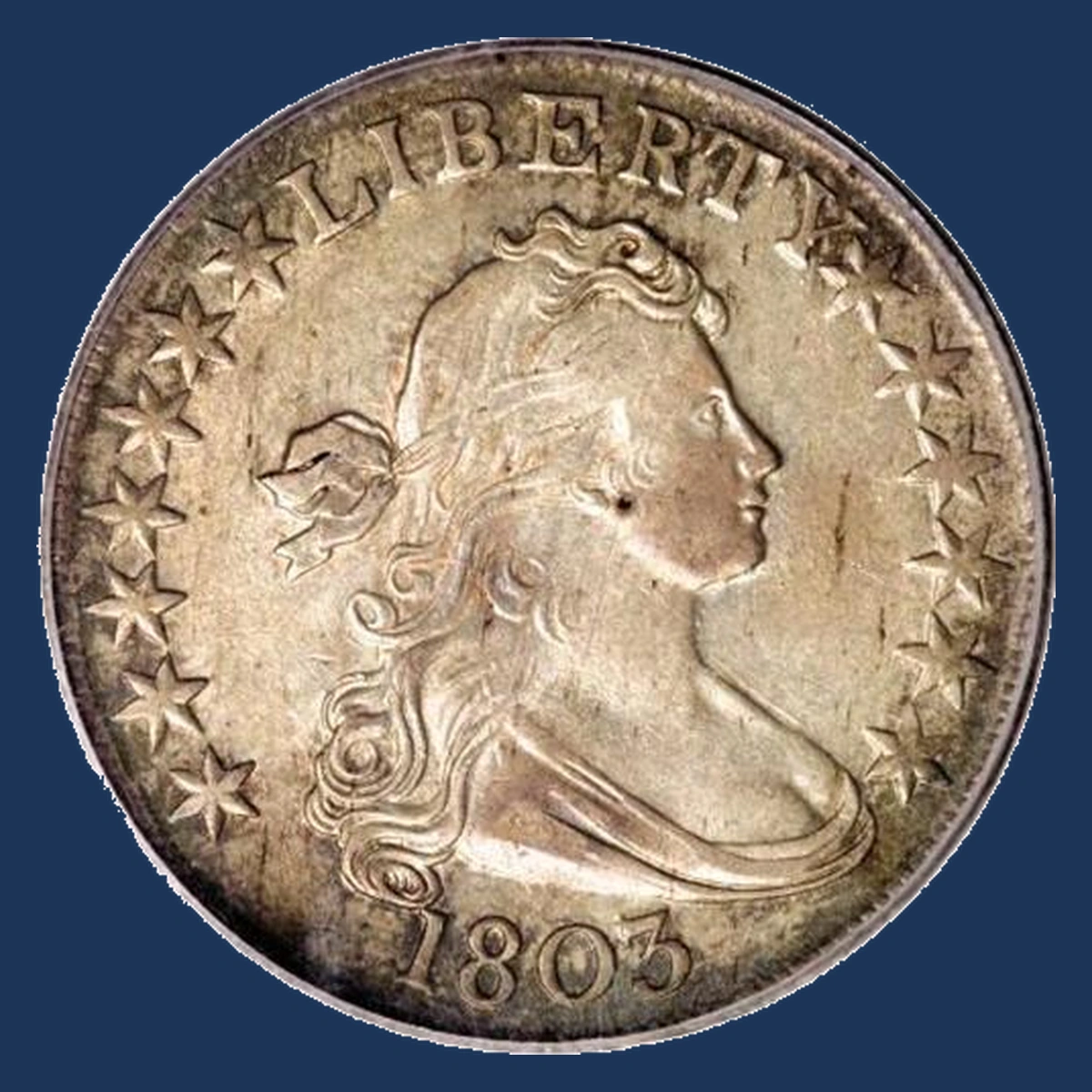 1803 Draped Bust Half Dollar: Die Crack