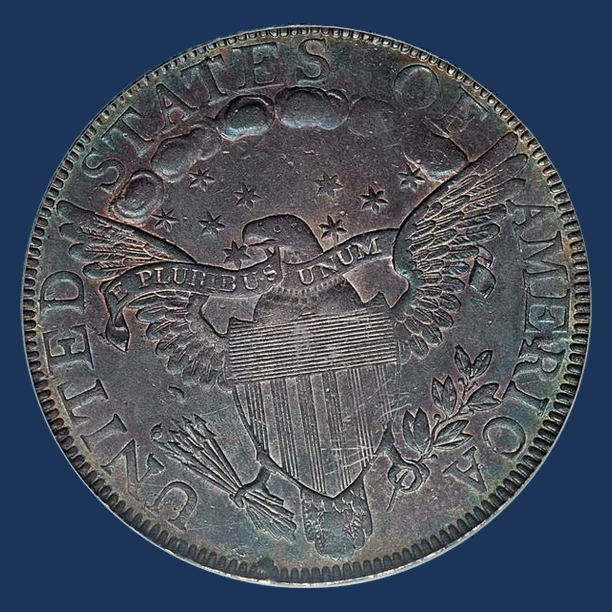 1801 Draped Bust Half Dollar: Clashed Dies
