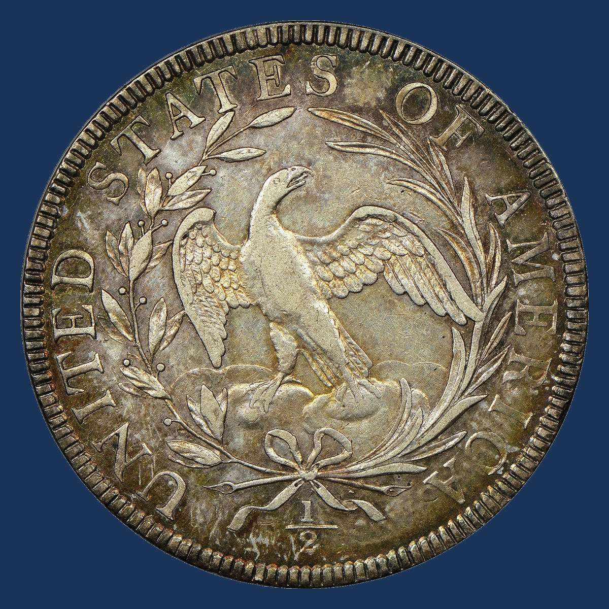1797 Draped Bust Half Dollar: Die Crack / Die Chip