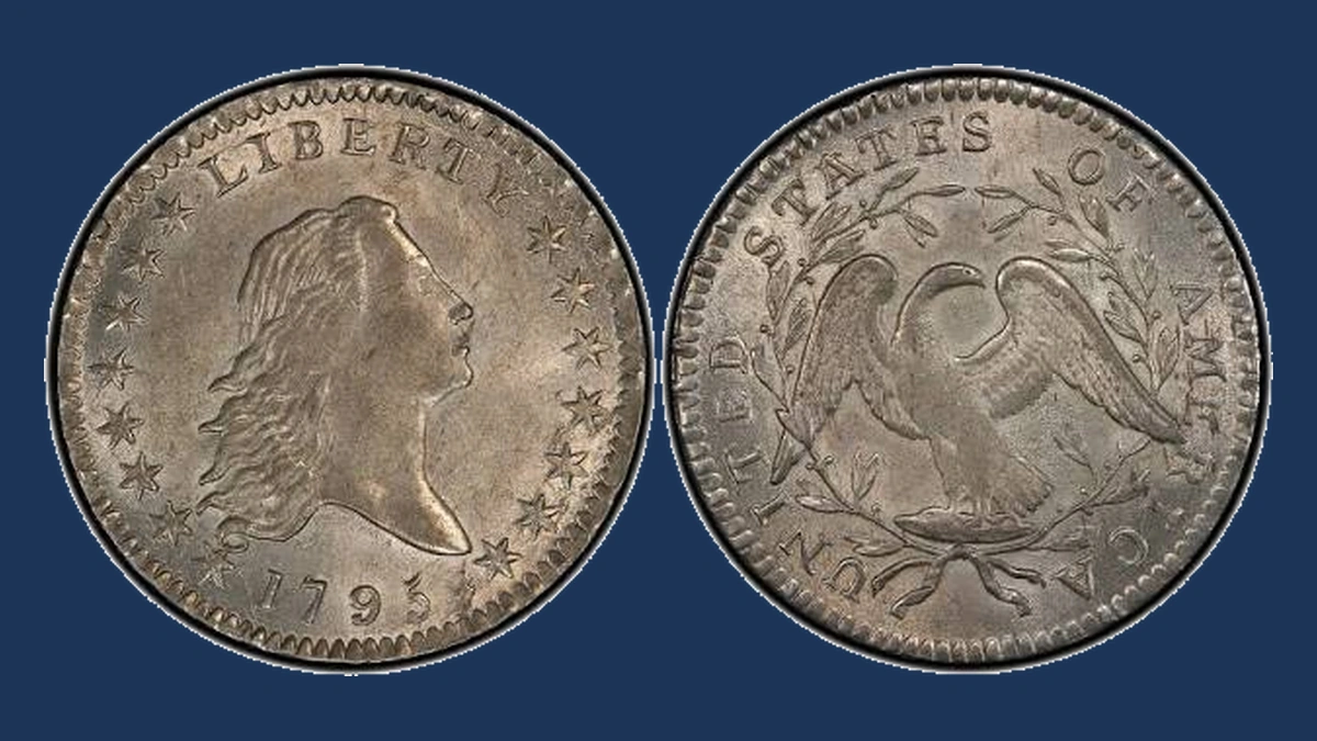 1795 Flowing Hair Half Dollar: A over E in STATES