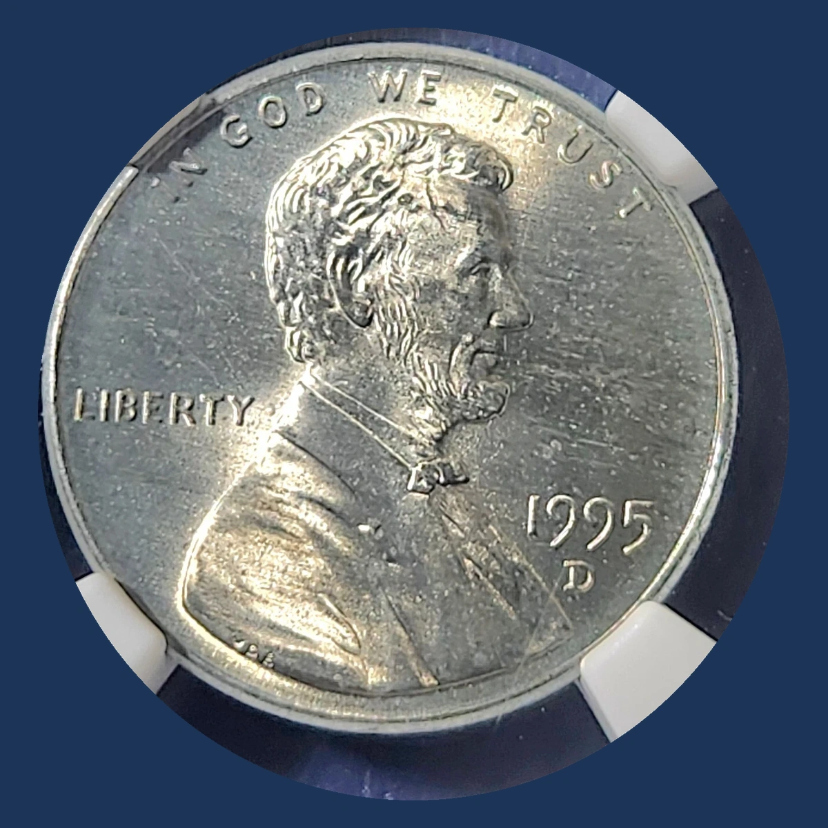 1995 Lincoln Penny: Unplated / Partly Unplated Planchet