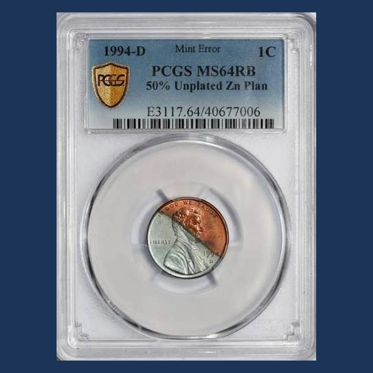 1994 Lincoln Penny: Missing Copper Plating