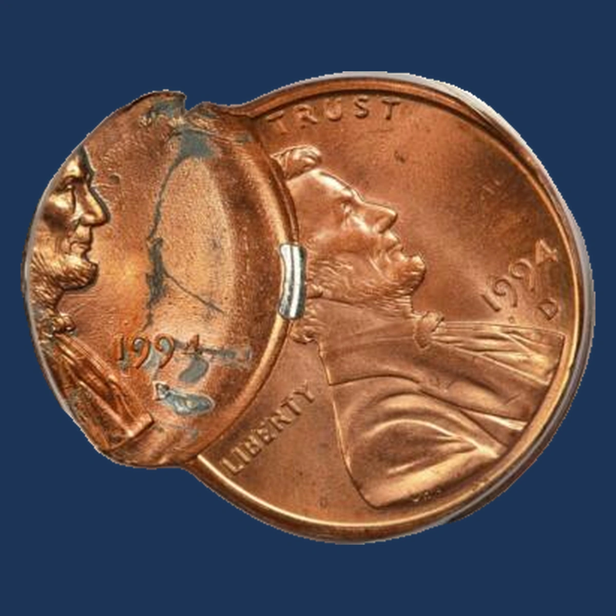 1994 Lincoln Penny: Off-Center Second Strike
