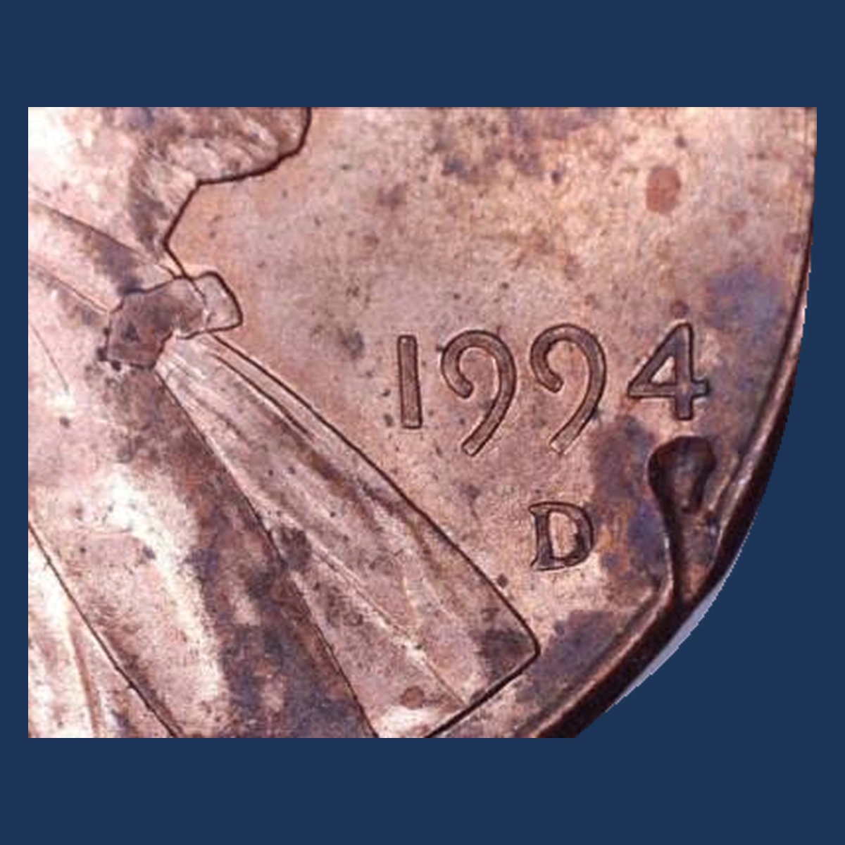 1994 Lincoln Cent (Modern): Struck Through