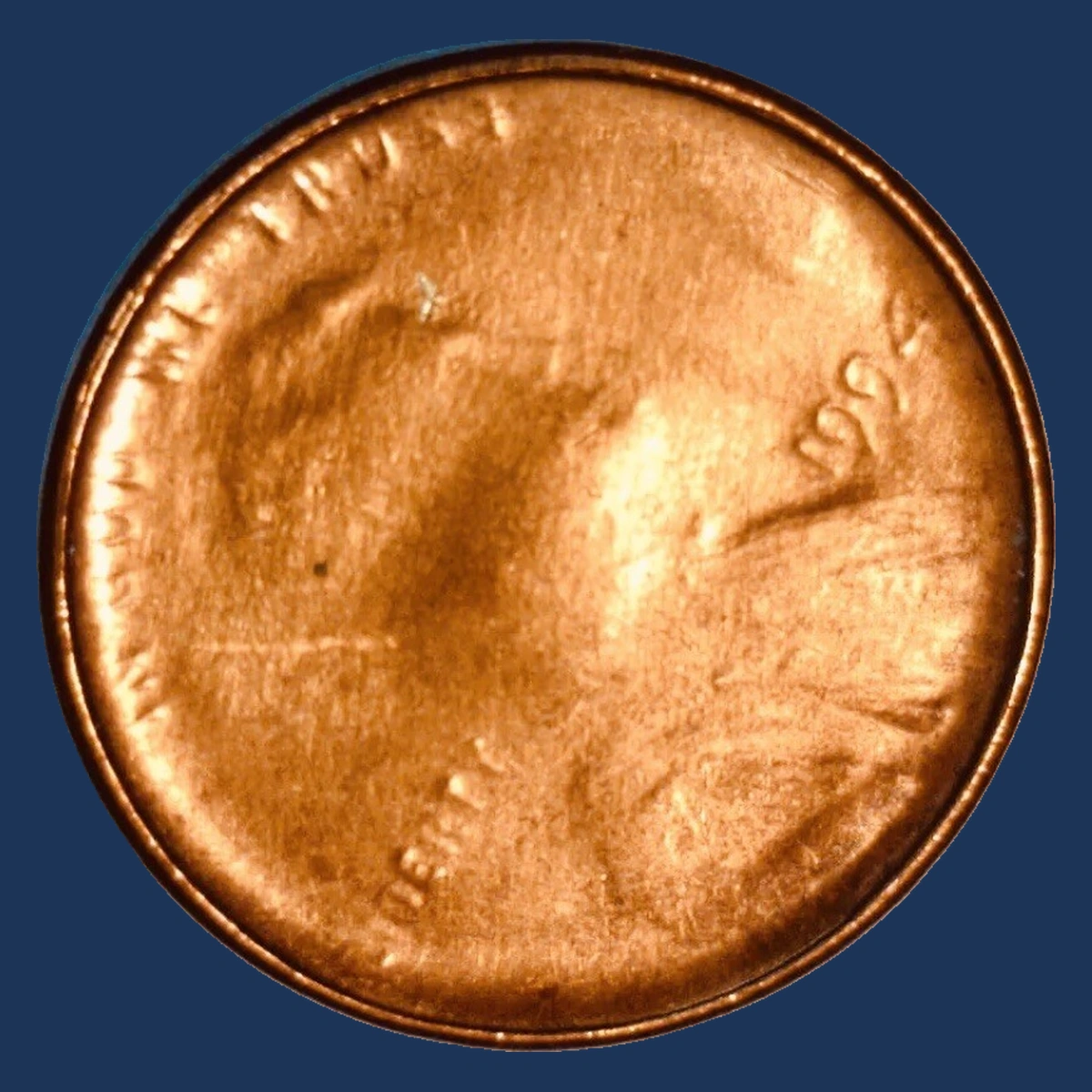 1994 Lincoln Cent (Modern): Brockage
