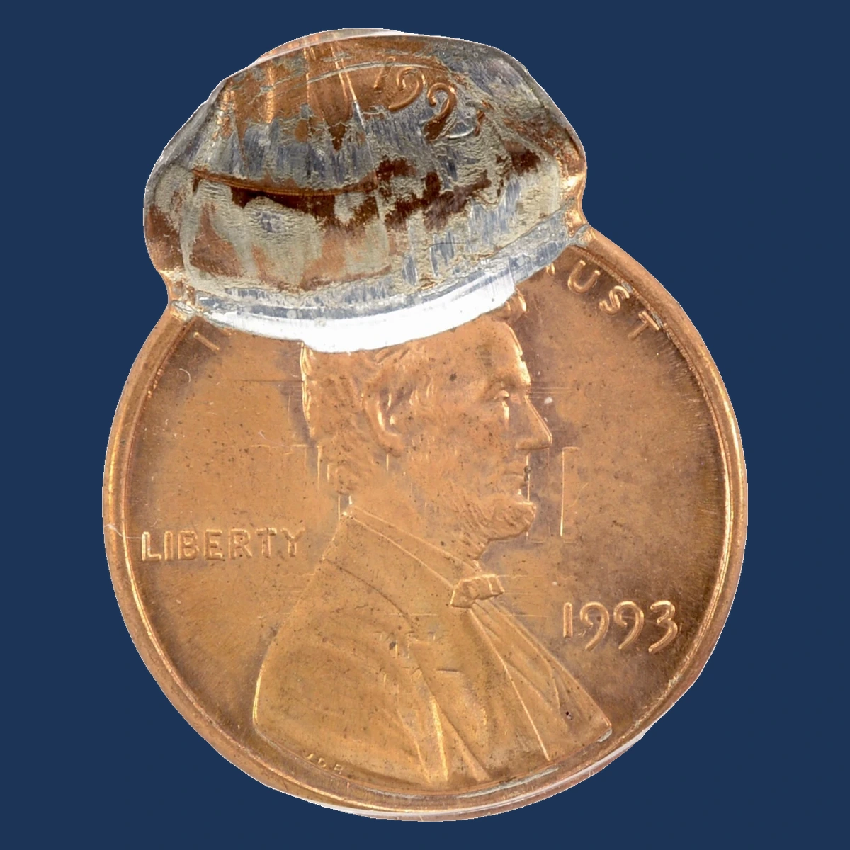 1993 Lincoln Penny: Double Strike with Displaced Impression