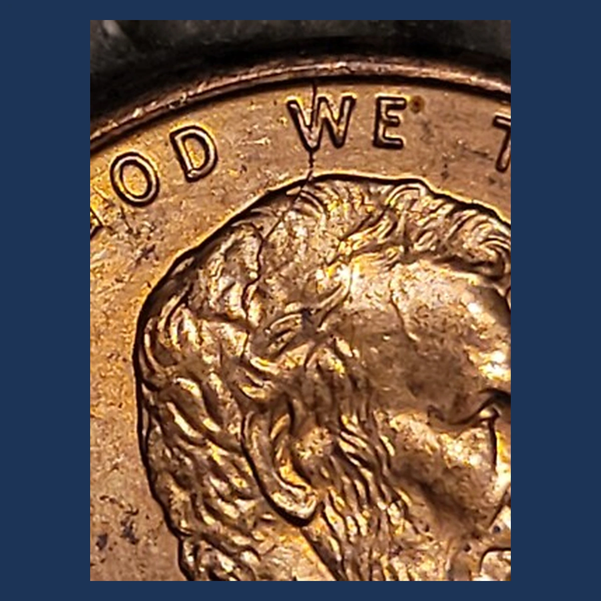 1993 Lincoln Cent (Modern): Die Crack
