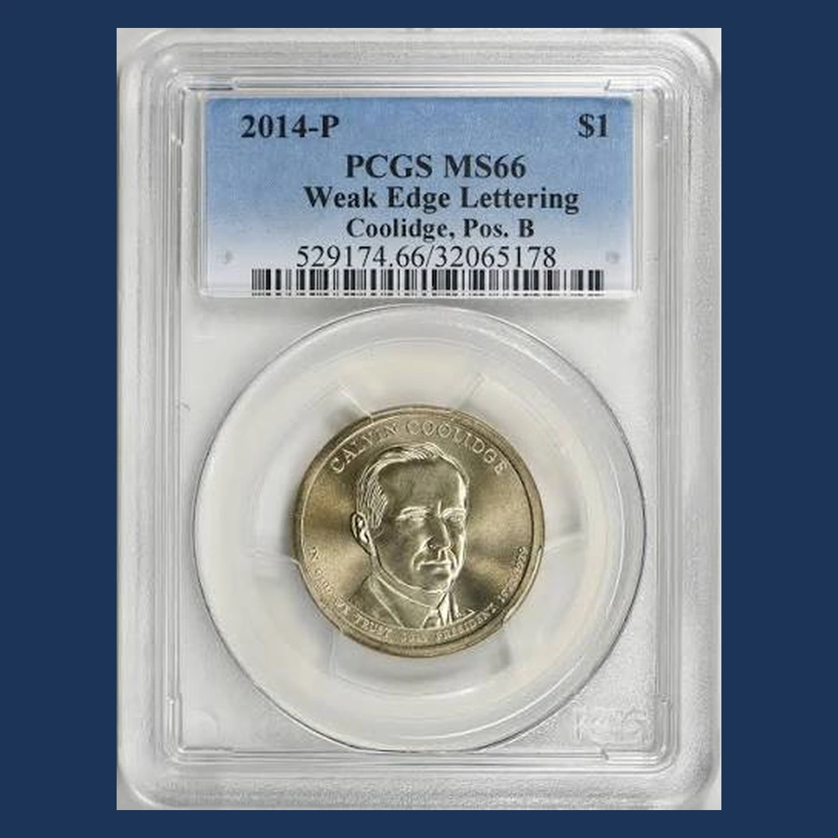 2014 Presidential Dollar: Weak / Partial Edge Lettering