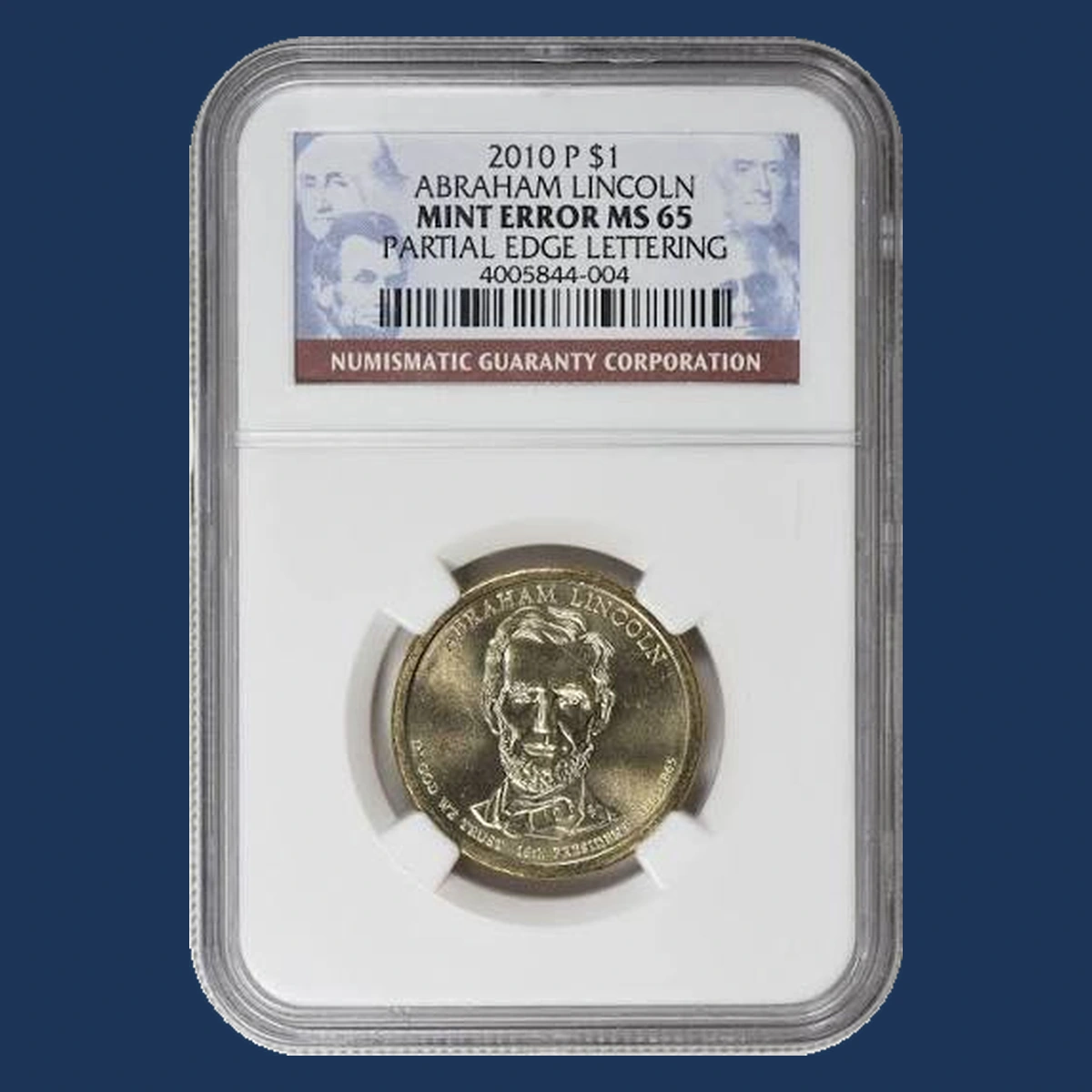 2010 Presidential Dollar: Weak / Partial Edge Lettering