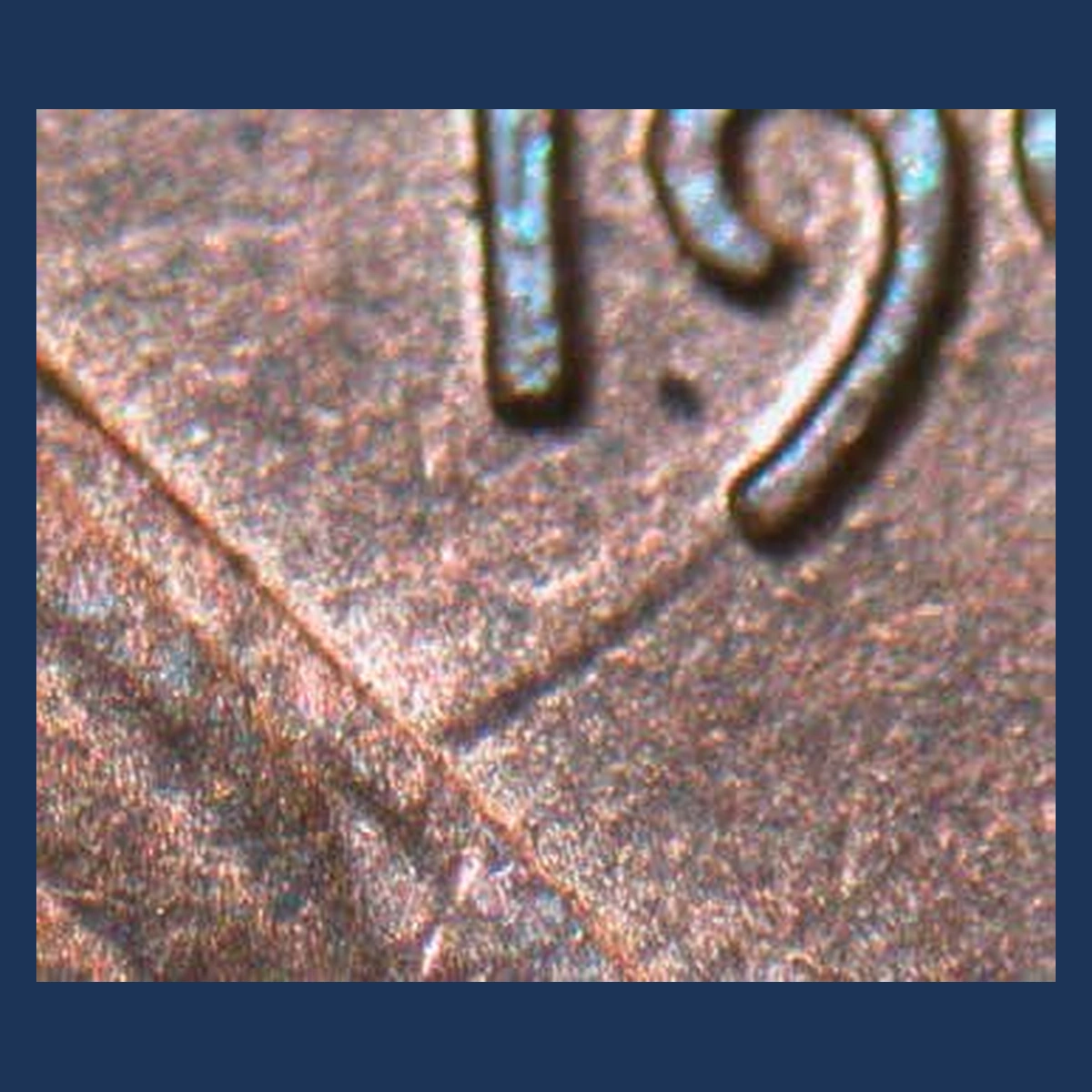1992 Lincoln Penny: misaligned and tilted die clash